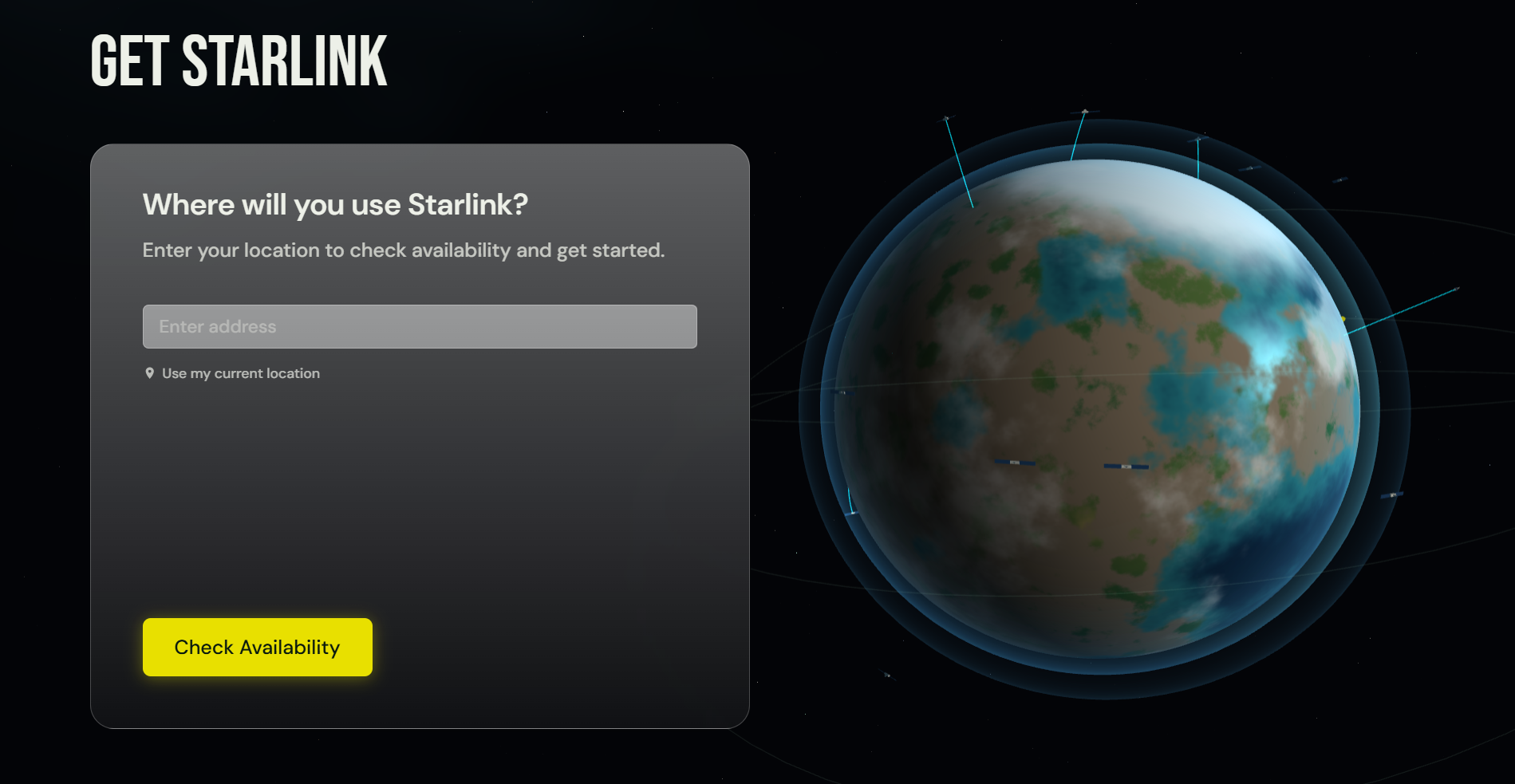 Interactive coverage map showing Starlink service availability by region